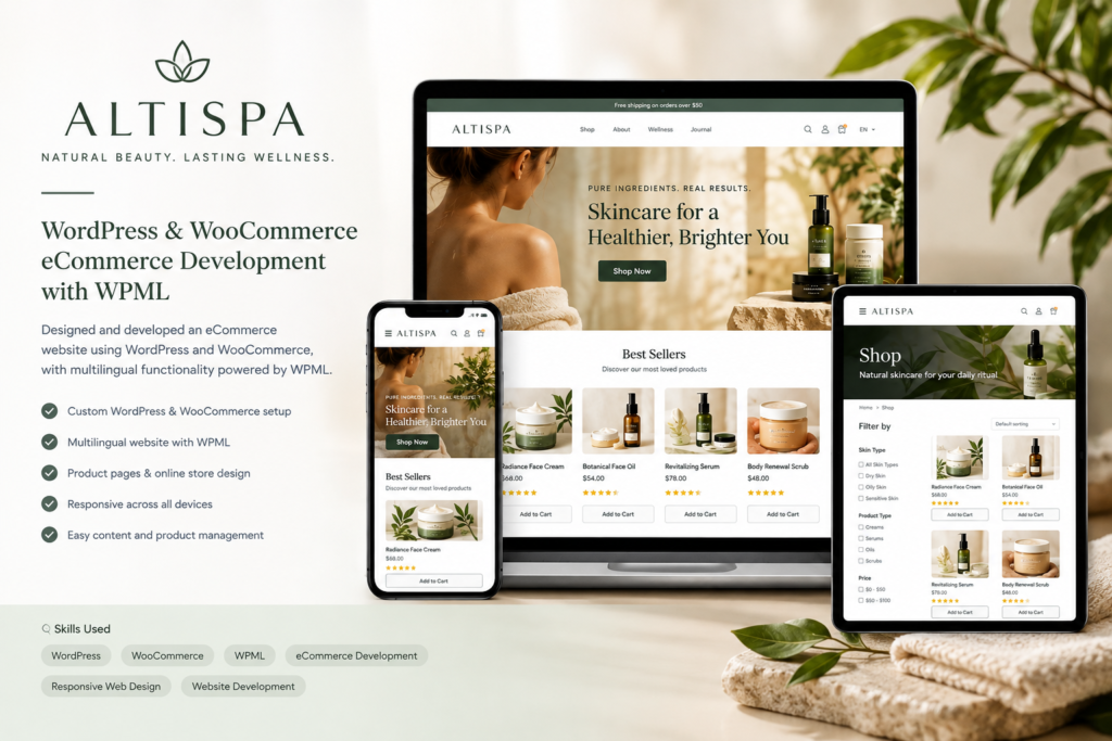 Altispa Multilingual Spa Store Showcase